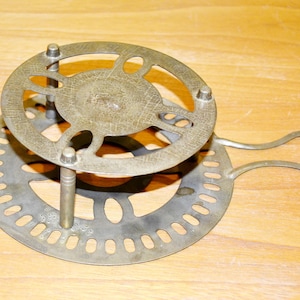 Vintage brass metal tea warmer 50s retro mid century stove tea warmer shabby chic country house style
