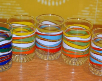 Vintage Schnaps  Gläser Set    50er Jahre Rockabilly  ,Retro, Mid Century   Vintage Interior