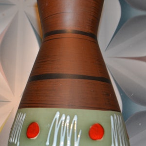 Vintage vase 70s brown ceramic by Carstens Tönnieshof Fat Lava Design