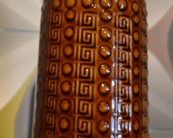 Vintage  Vase  50er Jahre von Scheurich  Braun  Rockabilly Design