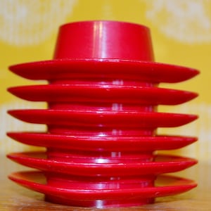 Vintage Egg Cup 70s Red Retro Mid Century Space Age