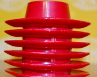 Rouge de tasses années 70 oeufs vintage rétro mi ère spatiale du siècle