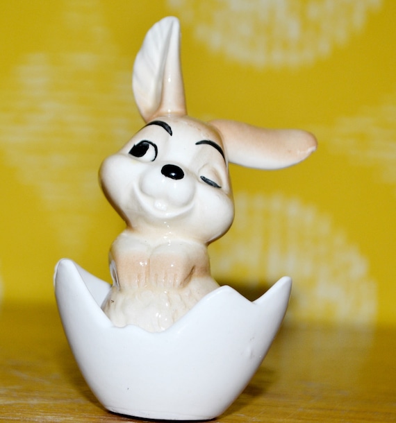 Vintage Porzellan Figur von Cor /Goebel Hase Weiß /Beige 70er Jahre WGK WGP Shabby Chic Retro Mid Century Landhausstil