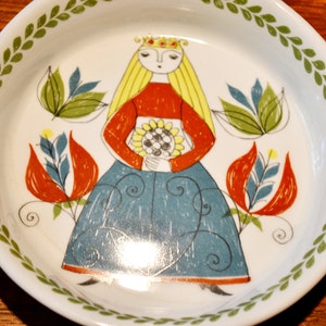 Vintage serving bowl ceramic by Saga Norsk Design Norway Retro Mid Century Space Age Shabby Chic country style