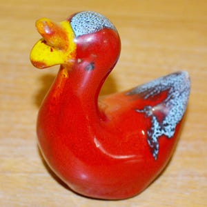 Liten vintage keramikfigur av anka från Poole Pottery, 1970-talet, Mid Century Retro, lantlig stil, Shabby Chic, Västtyskland
