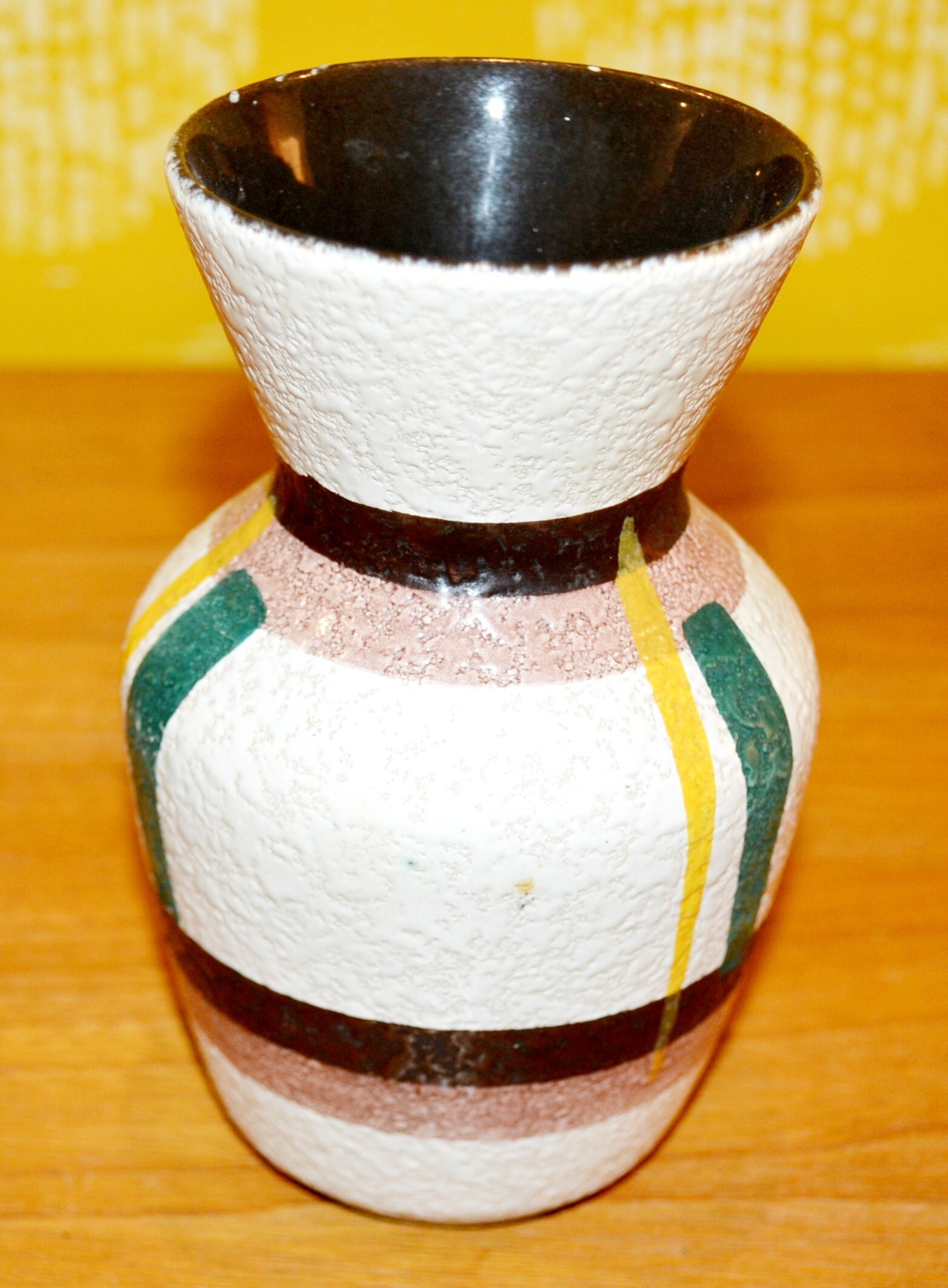 BAYのヴィンテージ陶器の花瓶、50年代のレトロデザイン、ミッド