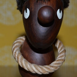 Vintage figure 70s wood Danish design retro mid century