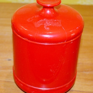 Vintage  EMSA  Dose 70er Jahre Kunststoff Rot   Retro Seventies Mid Century Shabby Chic Landhausstil