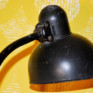 Vintage lamp / light by Kaiser Idell black metal 50s retro mid century lamp space age country house style shabby chic