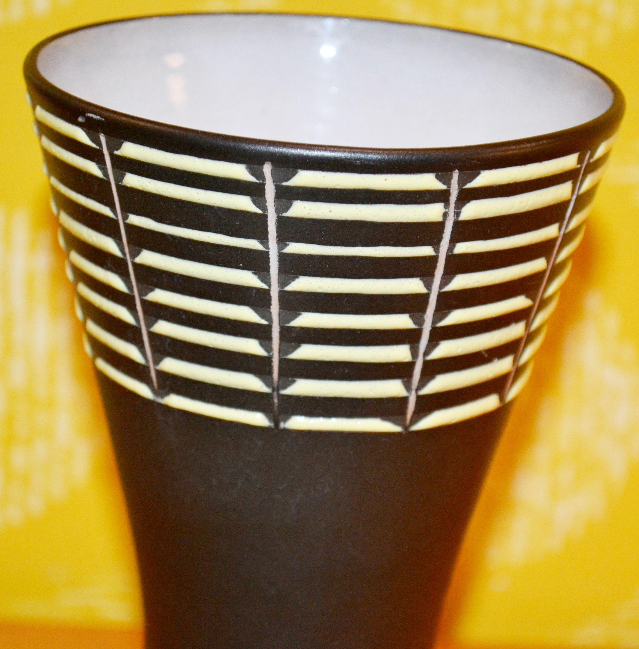 Vintage ceramic vase brown/beige model 4280/1 WGK WGP 70s retro design Mid Century Space Age