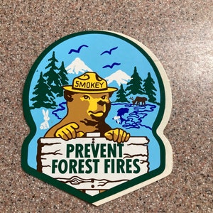 Vintage - Smokey The Bear - Prevent Forest fire sticker