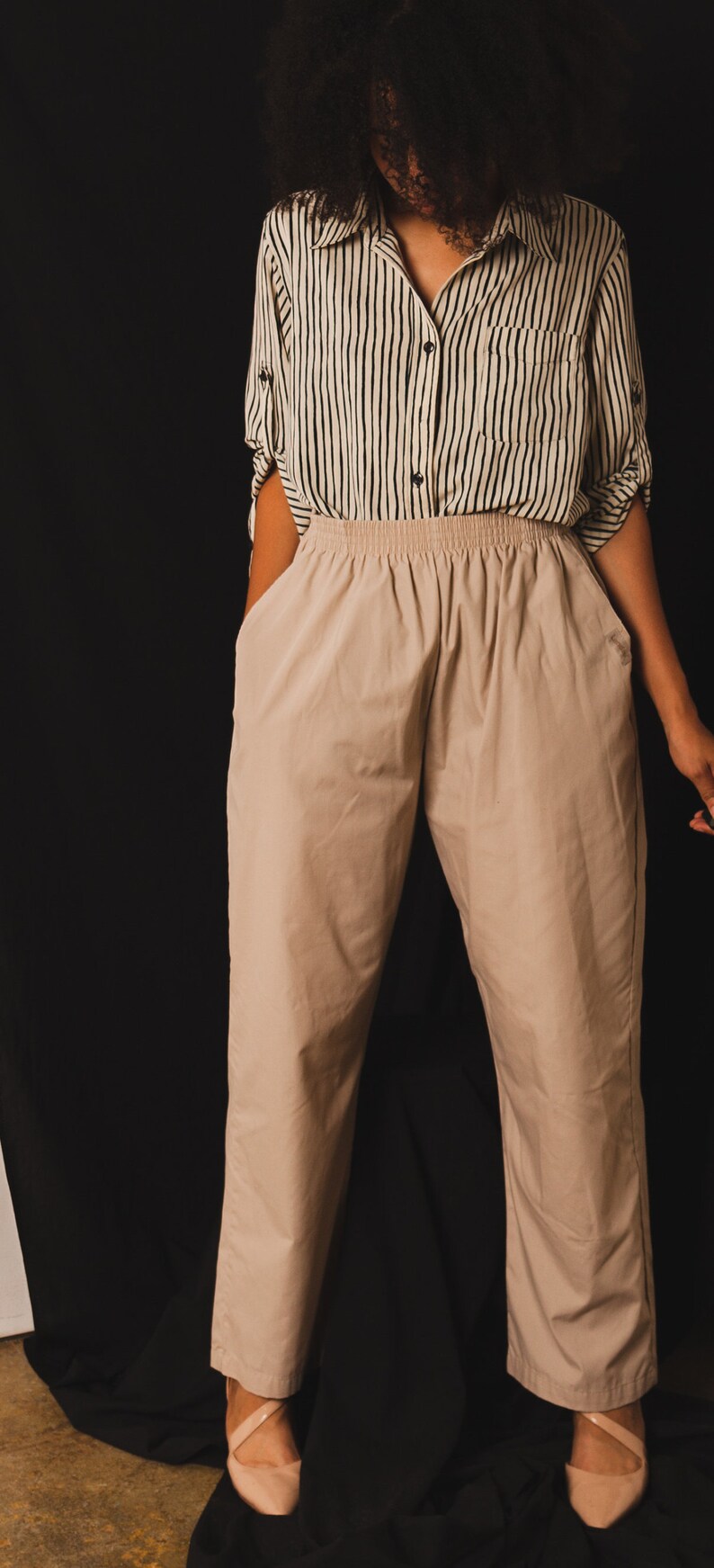 Khaki cozy pant image 1