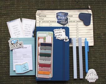 Bookish-dagboekkit/annotatiekit/cadeauset boekenliefhebber/zwart-wit