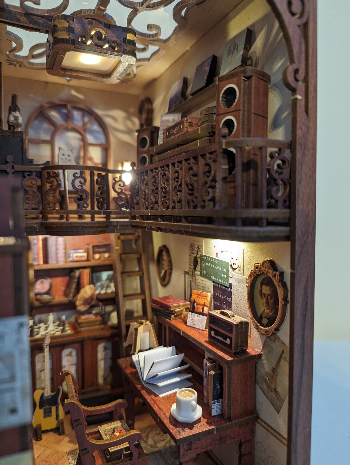 Madetoorder Book Nook Shelf Insert Diorama fully Assembled Booknook