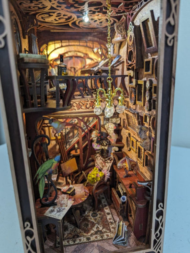 Madetoorder Book Nook Shelf Insert Diorama fully Assembled Booknook