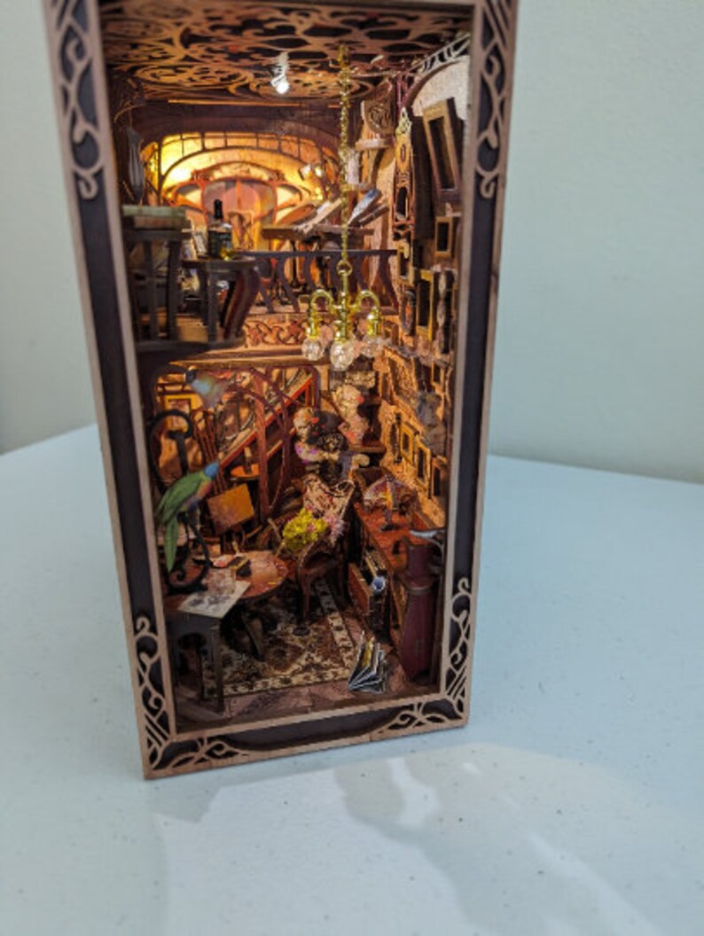 Madetoorder Book Nook Shelf Insert Diorama fully Assembled Booknook