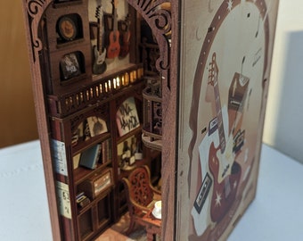 Made-to-Order or DIY Book Nook Shelf Insert Diorama for Bookshelf (Secret Rhythm)