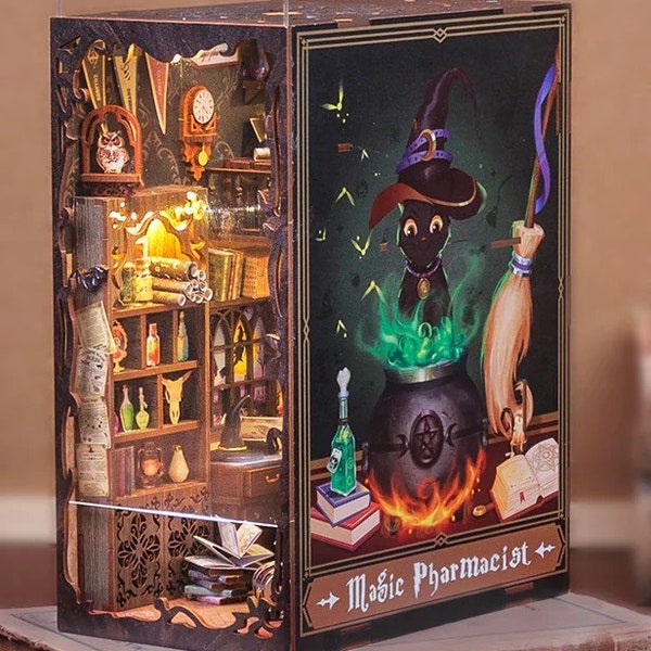 Bookshelf Diorama Etsy