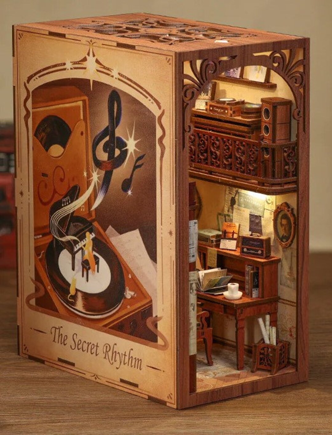 Madetoorder Book Nook Shelf Insert Diorama fully Assembled Booknook