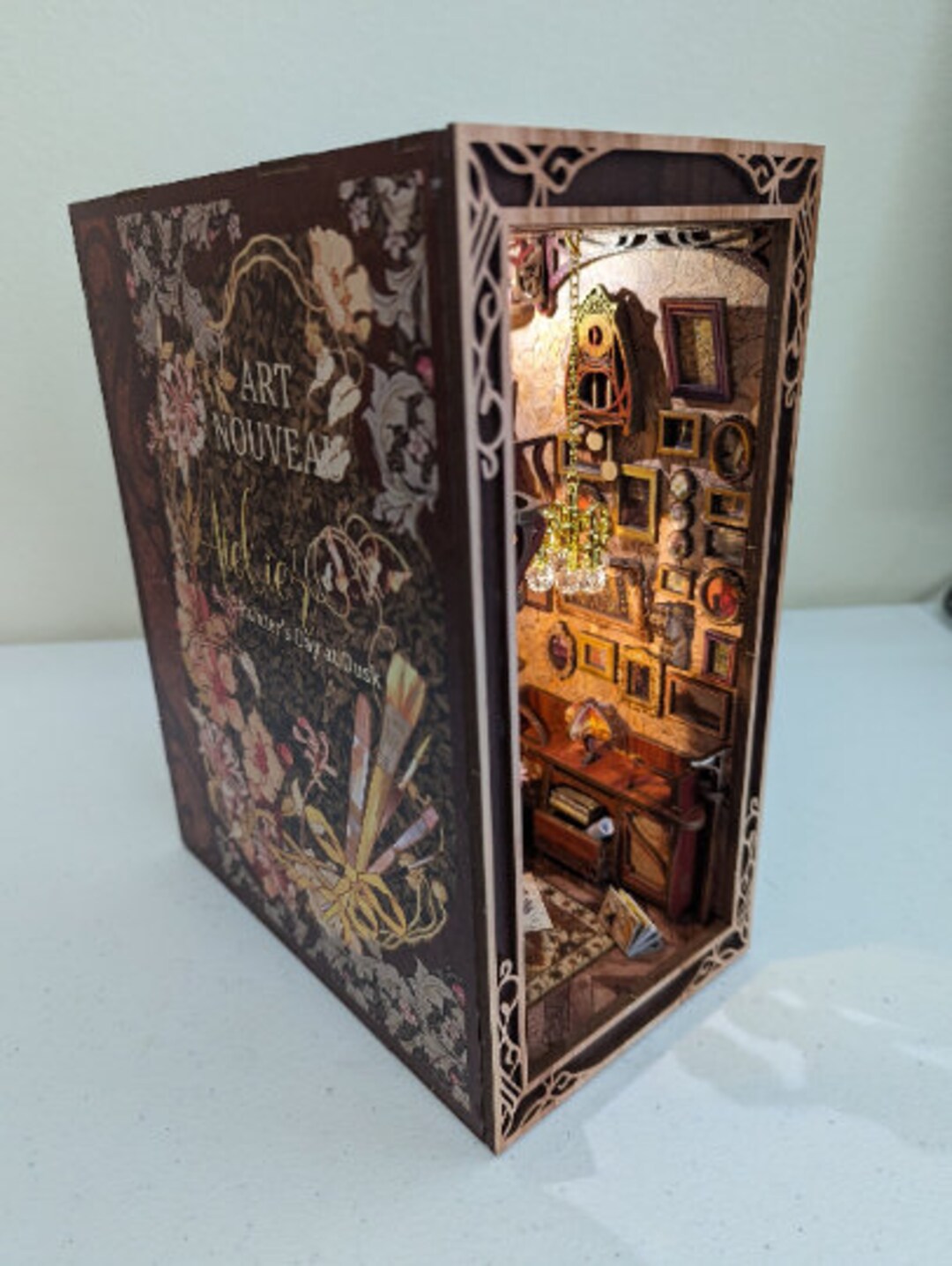 Madetoorder Book Nook Shelf Insert Diorama fully Assembled Booknook