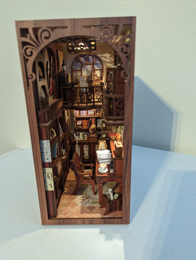 Madetoorder Book Nook Shelf Insert Diorama fully Assembled Booknook