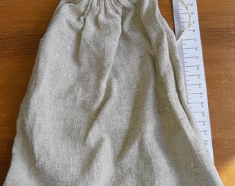 Linen bag unbleached, hand-sewn