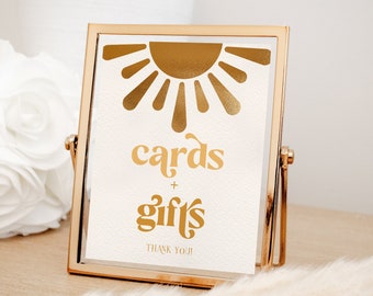 Sun Cards and Gifts Sign,  Gift Table Sign, Birthday, Baby Shower, Another Trip Around the Sun, Here Comes the Son, Printable 8x10 SOL