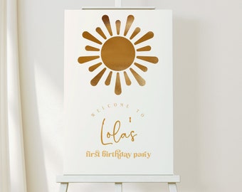 Editable Sunshine Welcome Sign, Another Trip Around the Sun Poster, Large Sun Welcome Sign, 24x36 Printable, Instant Download SOL