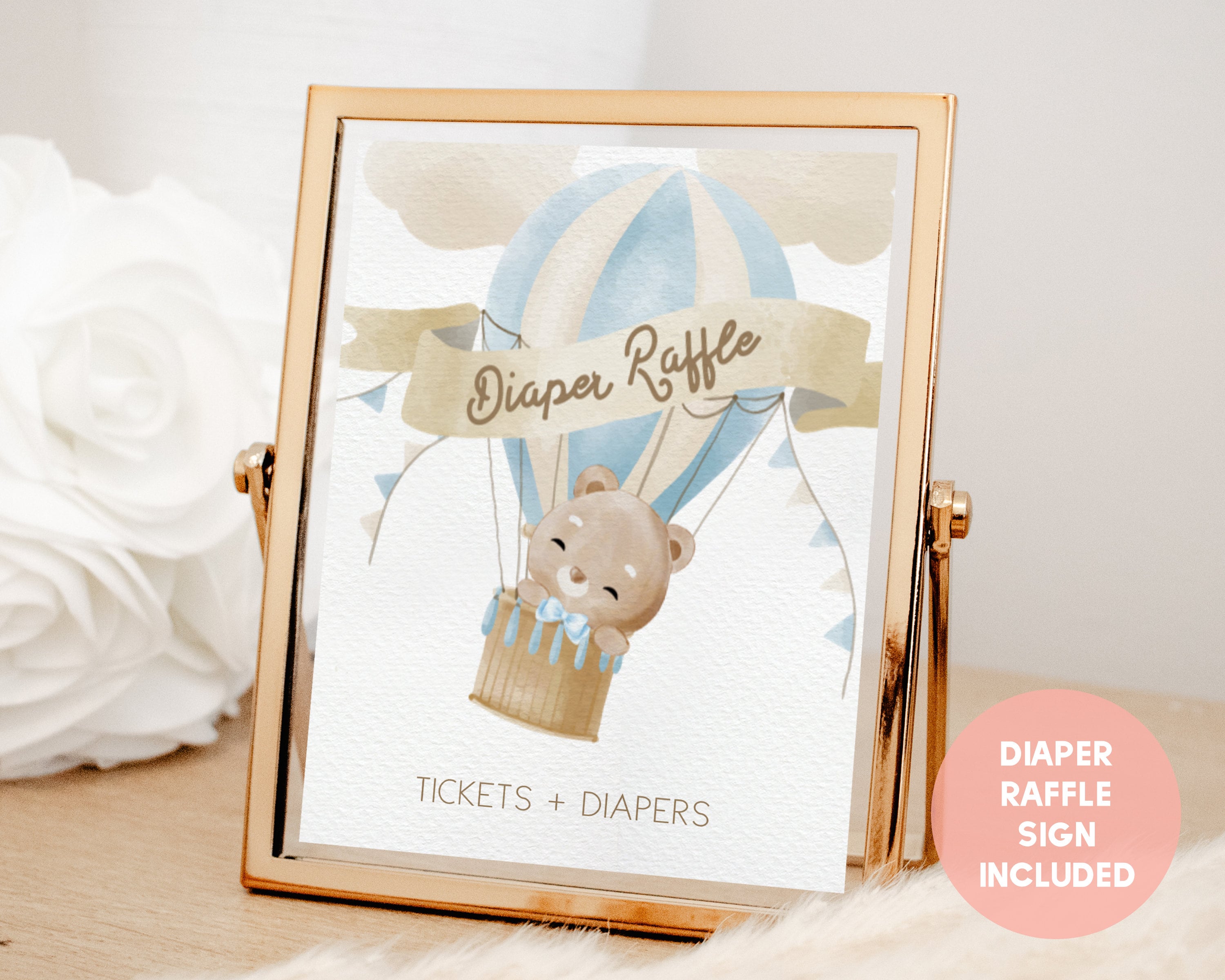 Editable Blue Brown Bear Baby Shower Invite Bundle We Can Bearly Wait ...