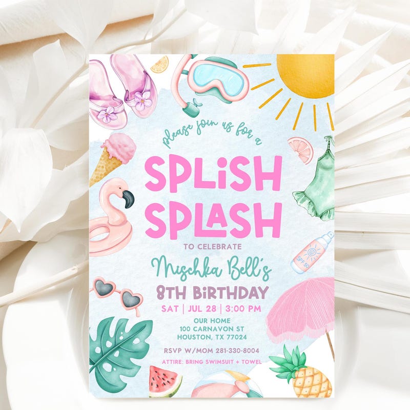 12 Year Old Girl Swim Party - Etsy