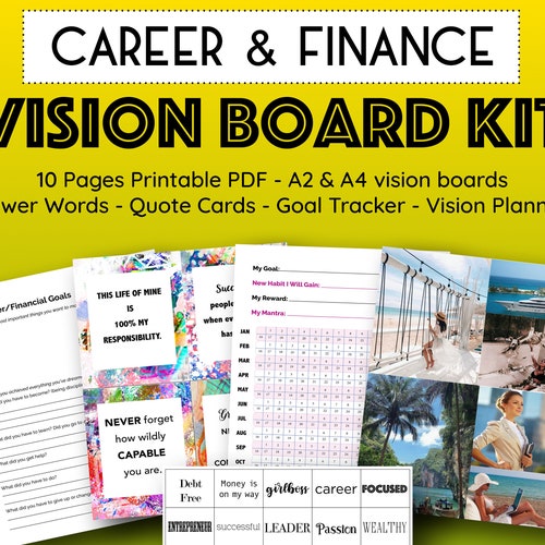 Vision Board Printable Kit 2023 Powerful Manifestation - Etsy