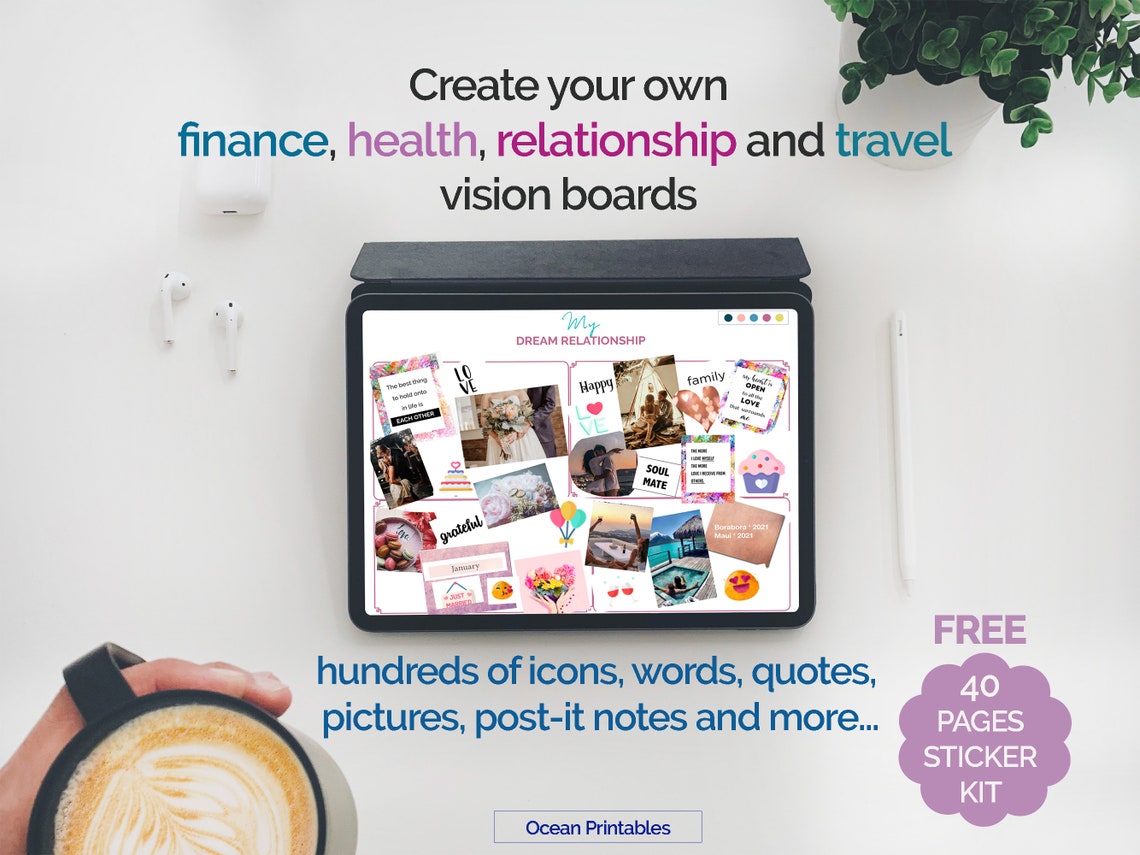 Digital Ultimate Life Vision Board Kit 2023 Dream Board for Etsy Canada