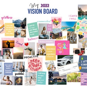 Vision Board Printable Kit 2023 Powerful Manifestation - Etsy