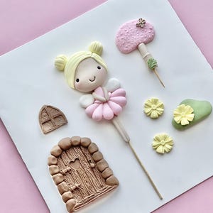 Fairy Flapper set (fondant cake toppers) blonde no butterfly