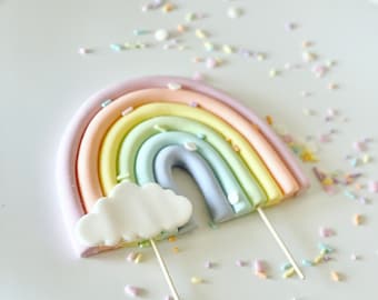 Rainbow cake topper