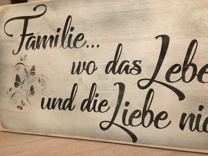Holzschild Shabby chic Familie... 73x30 cm Etsy.de
