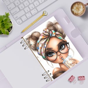 Sippin Tea Luxury Planner Dashboard | Women Cover | A5 A6 Pocket Mini Personal Insert