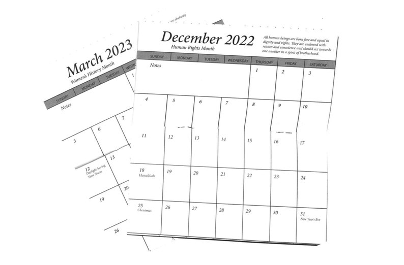 Sunset Calendar 2023 Tropical Sunset Calendar Planner Pocket Calendarplanner Etsy