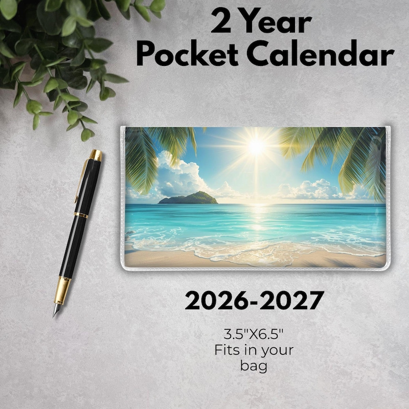 Mini Packet Calendar 2026 2027 Pocket Calendar - Etsy