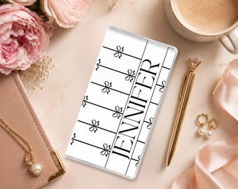 2026-2027 Pocket Calendar: Personalized Minimalist Bows, Monthly Planner