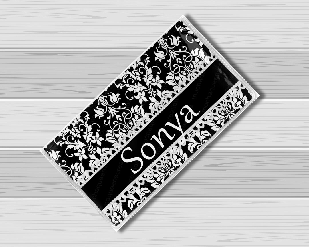 Black White Floral 2 Year Personalized Calendar Planner Personalized