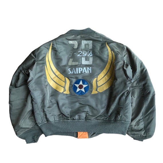 Vintage Avirex Saipan Reversible Bomber Jacket - Etsy