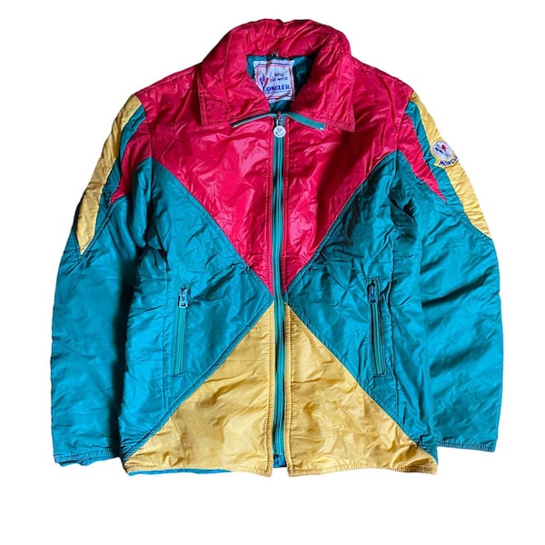 Vintage Moncler Skiwear Multicolor Down Jacket