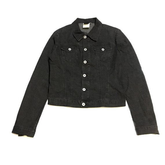 versace black denim jacket