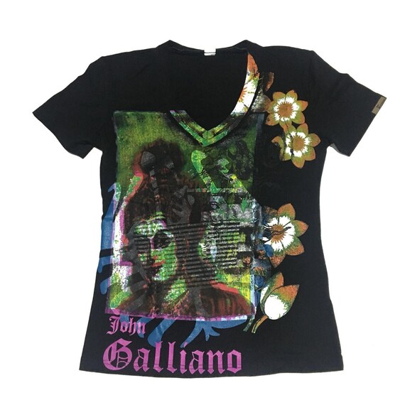 Vintage Galliano Abstrack Vneck Top Tees