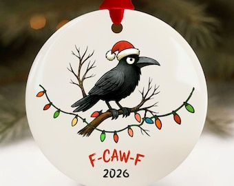 Funny 2026 Christmas Ornament Year in Review, Coworker Gag Gift, Sarcastic Adult Humor Holiday Keepsake