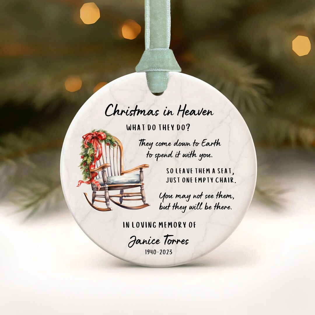 Seat Reserved Heaven Christmas in Heaven Ornament, Christmas Heaven