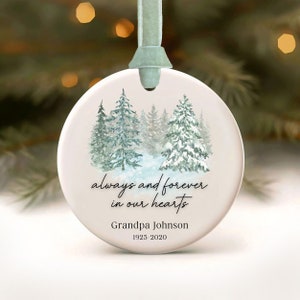 Memorial Ornament Grandfather Memorial Gift Grandpa in Memory Christmas Ornament In Loving Memory Husband Papa Spouse Xmas Memorial