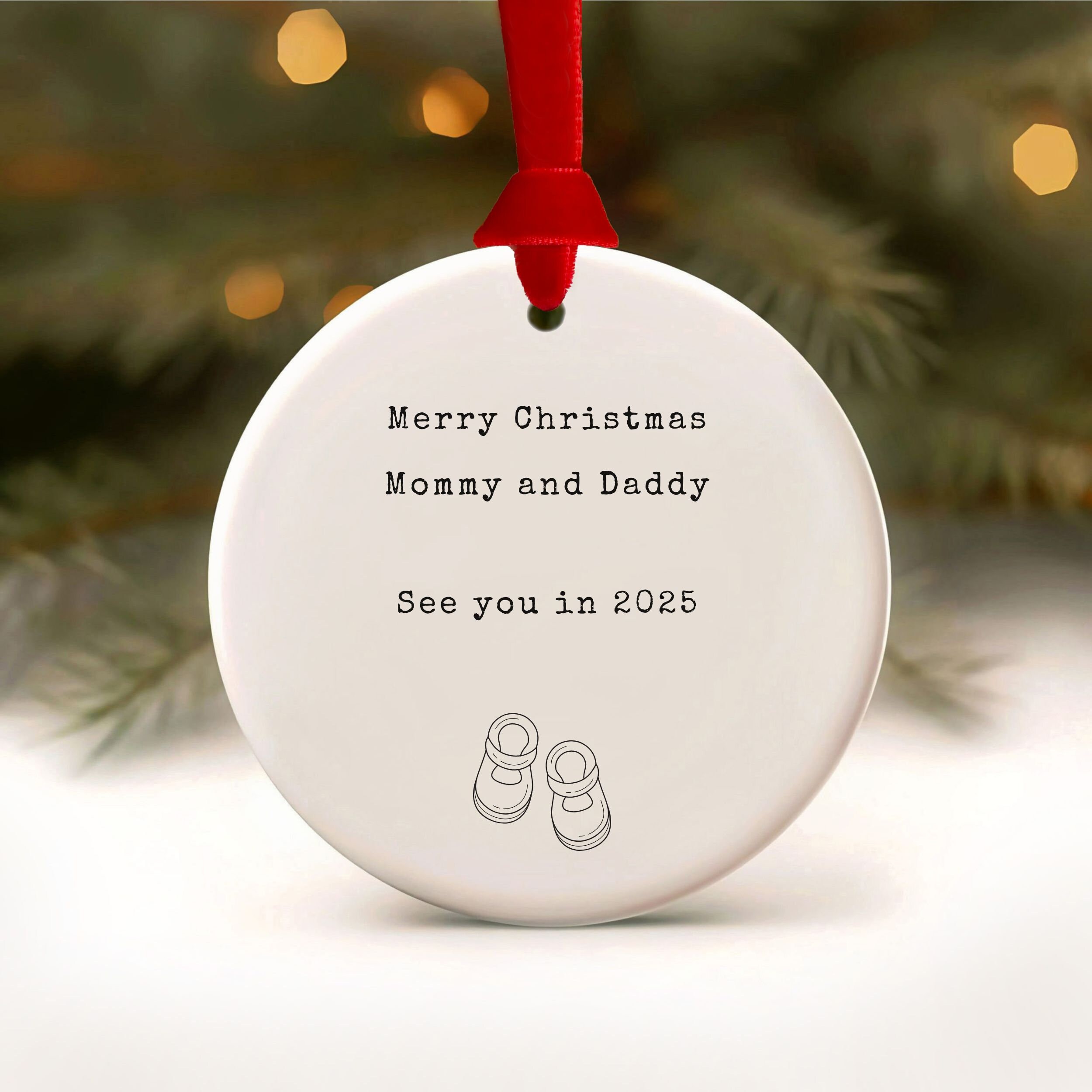 Unborn Baby Christmas Ornament 2025 Expecting Ornament