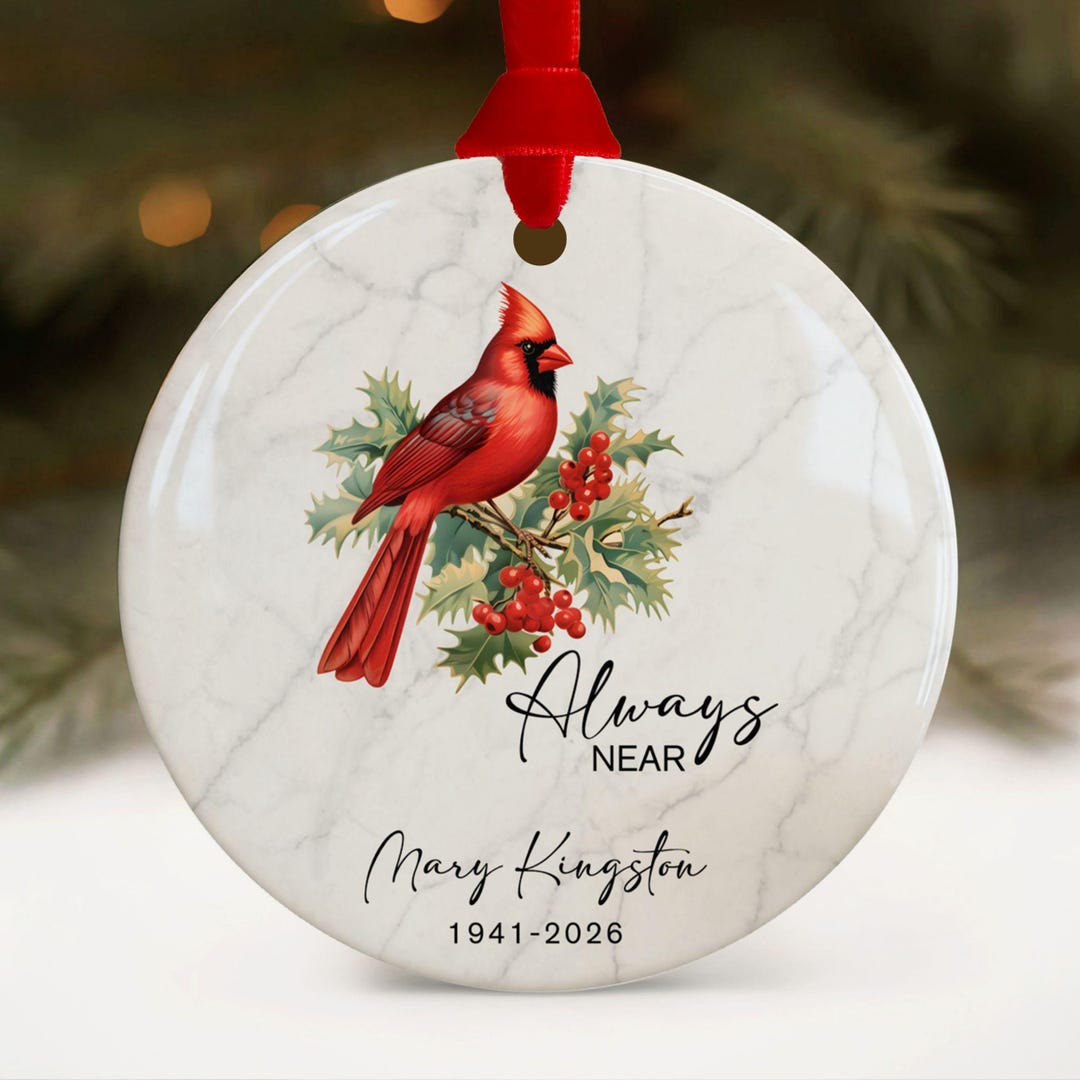 Cardinal Ornament, Memorial Sympathy Gift, Personalized Loss of Mom ...
